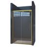 Picture of Custom Stainless Steel Frame Inline Sliding Shower Screen, Laminated Art Safety Glass