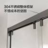 Picture of Stainless Steel Frame Glass Shower Screen, 1 Fixed 2 Sliding Panels, for Hotels and Homes