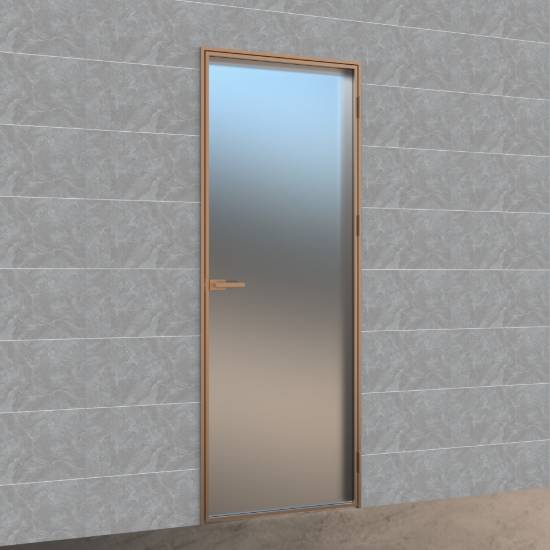 Picture of Bathroom Swing Door, Thickened Grey Profile with Frosted Glass, Toilet Door