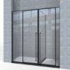Picture of T-Shape Glass Partition, 304 Stainless Steel Pivot Door Shower Screen, Non-Standard Sizes