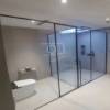 Picture of T-Shape Glass Partition, 304 Stainless Steel Pivot Door Shower Screen, Non-Standard Sizes