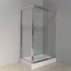 Picture of Custom Square Sliding Shower Enclosure, Ultra Quiet Double Roller, Small Bathrooms
