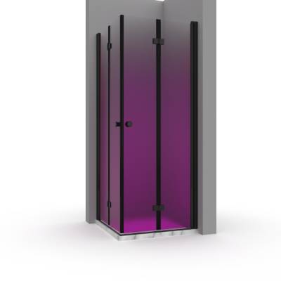 Pivot Door Bathroom Folding Shower Screen, 304 Precision Cast Fittings, Sturdy and Stable