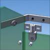 Picture of Square Pivot Hinged Glass Shower Door, Precision Cast Stainless Steel Fittings, Safety Film Glass