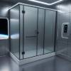 Picture of Custom Base and Partition Shower Cubicle, Lockable Hinged Glass Door and Roof, Rentals