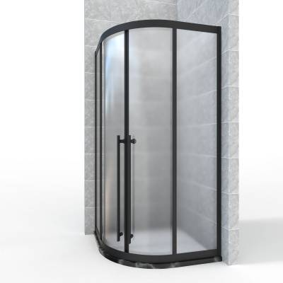 Curved Sliding Shower Enclosure, Automotive Grade Toughened Glass, Fully Sealed, Quiet Rollers