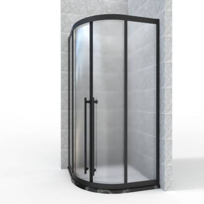 Picture of Curved Sliding Shower Enclosure, Automotive Grade Toughened Glass, Fully Sealed, Quiet Rollers