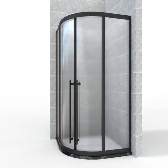 Picture of Curved Sliding Shower Enclosure, Automotive Grade Toughened Glass, Fully Sealed, Quiet Rollers