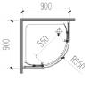 Picture of Export Acrylic Panel Shower Enclosure, Shatter-Resistant, Stainless Steel Rollers, PVC Frame