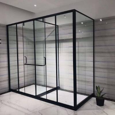 Slim Sliding Shower Enclosure, Dual Use Door, Wet and Dry Separation Glass Door