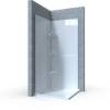 Picture of Custom Aluminium Square Double Sliding Shower Enclosure, Shatterproof Acrylic, for Caravans