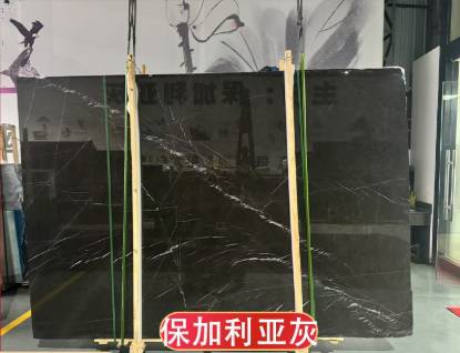 保加利亚灰天然大理石别墅精装会所墙身地面楼梯踏步厨房岛台背景