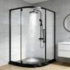 Picture of Pivot Door Shower Enclosure, Film-Coated Glass, Precision Cast Stainless Steel Fittings