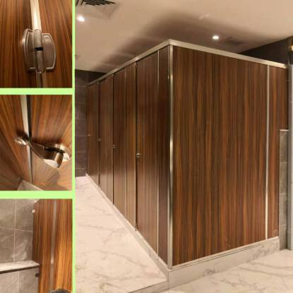 Picture of Waterproof Toilet Cubicle Partition System, Non-Absorbent Zero-Swell Compact Laminate Panels for Schools and Hospitals