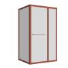 Picture of Narrow Frame Stainless Steel Sliding Shower Screen, Toughened Glass, Small Bathrooms