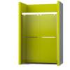 Picture of Large Track Hanging Sliding Shower Screen, Double Roller, Stainless Steel Profile