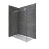 Picture of Custom Frameless Inline Shower Enclosure, Large Rollers, North American Certified Glass
