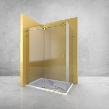 Picture of Australian Standard Square Stainless Steel Shower Screen Fittings Set, AS/NZS 2208