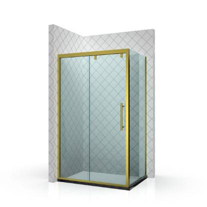 Picture of Stainless Steel Shower Enclosure Hardware Kit, Toughened Glass with Safety Film
