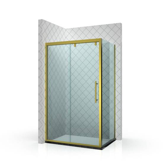 Picture of Stainless Steel Shower Enclosure Hardware Kit, Toughened Glass with Safety Film