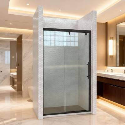 Customisable All-Stainless Steel Shower Enclosure with Complete Fittings and Shower Door, Project Supply