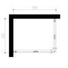 Picture of Square Folding Pivot Door Shower Enclosure, Toughened Glass, for Guesthouses and Hotels