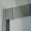 Picture of Custom Mirror Finish Stainless Steel Inline Sliding Shower Screen, 8mm Toughened Glass