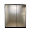 Picture of Custom Mirror Finish Stainless Steel Inline Sliding Shower Screen, 8mm Toughened Glass