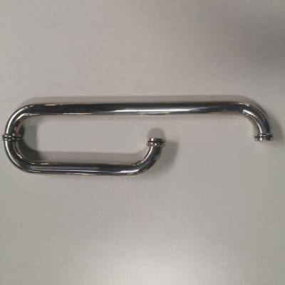 Stainless Steel Shower Enclosure Hardware, L-Shape Large Handle, 25mm Tube