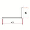 Picture of Stainless Steel Shower Enclosure Hardware, L-Shape Large Handle, 25mm Tube