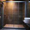 Picture of Project Grade Toughened Glass Silver Aluminium Frame Double Roller Sliding Shower