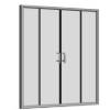 Picture of Project Grade Toughened Glass Silver Aluminium Frame Double Roller Sliding Shower