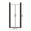Picture of Double Door Inward Opening Pivot Folding Shower Screen, Spacious Entry, Waterproof