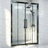 Picture of NP202 Shower Screen Hardware, Matte Aluminium Frame, Quiet Rollers, F-Shape Handle