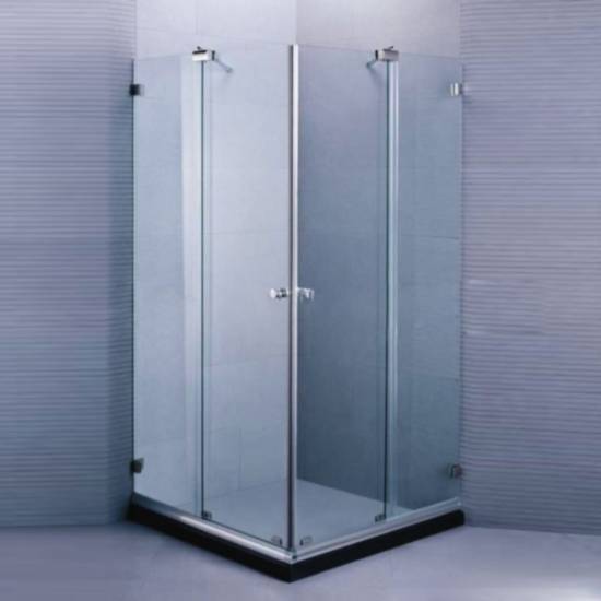 Picture of Floor-Mounted Shower Enclosure with Bottom Track, No Top Frame, Thick Toughened Glass