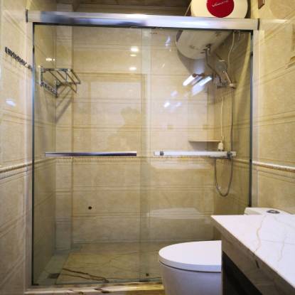 Picture of Double Sliding Shower Enclosure, 8mm Toughened Glass, Ultra Quiet Rollers, Thick Aluminium