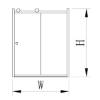 Picture of Custom Large Brass Roller Sliding Shower Screen, Toughened Glass, Supply and Install