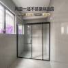 Picture of Art Laminated Glass Sliding Shower Screen, Nano Self-Cleaning, Stainless Steel, Custom Sizes