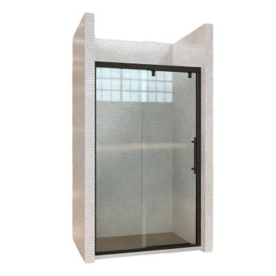 Art Laminated Glass Sliding Shower Screen, Nano Self-Cleaning, Stainless Steel, Custom Sizes