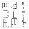 Picture of Shower Enclosure Plastic Hardware Set, Glass Partition Fittings, Aluminium Profile