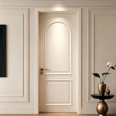 American and French Vintage Lacquered Solid Wood Composite Bedroom Door, Customisable