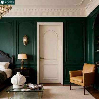 Picture of Lacquered Interior Engineered Timber Swing Door with Frame, Single Door for Bedroom