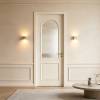 Picture of French Cream Style Lacquered Solid Wood Composite Bedroom Door with Glass