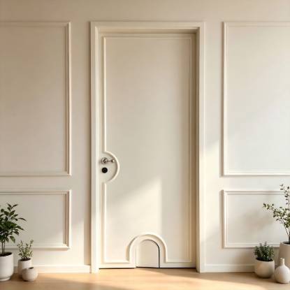 Picture of Vintage American French Style Lacquered Solid Wood Composite Interior Door