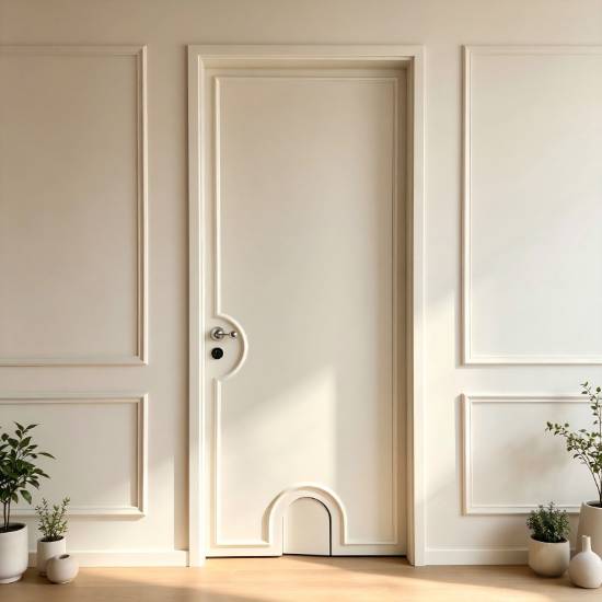 Picture of Vintage American French Style Lacquered Solid Wood Composite Interior Door
