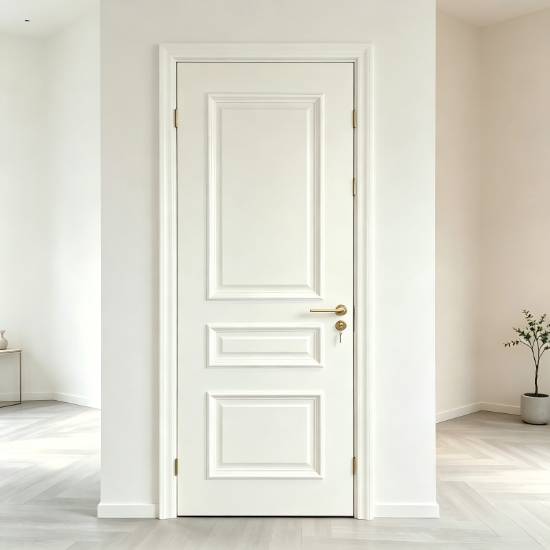 Picture of Soundproof Lacquered Bedroom Door Set, Modern Minimalist, Eco-Friendly French Timber Door