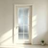 Picture of Composite Lacquered Solid Wood Interior Door, French Cream Style with Glass, Bedroom Door