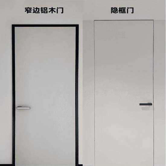 Picture of Aluminium-Timber Painted Door, Door-Wall Integrated Bedroom and Entry Swing Door, Full Aluminium Modern Interior Door