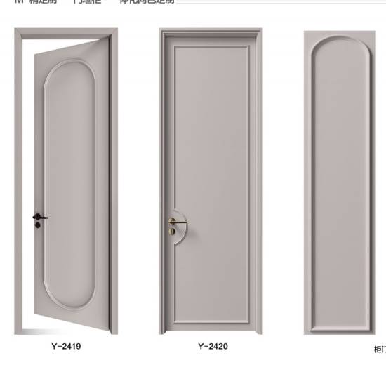 Picture of White Interior Engineered Timber Bedroom Door with Frame, Soundproof Single Swing Door