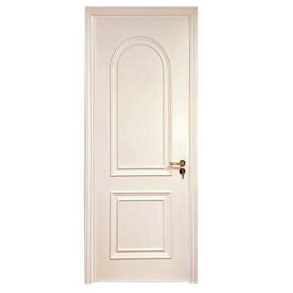 Picture of White Lacquered Solid Wood Composite Interior Bedroom Door, French Style Single Hinged Door